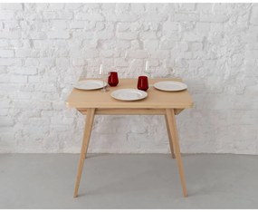 Masă de dining extensibilă cu blat cu aspect de lemn de frasin 65x90 cm Envelope – Ragaba