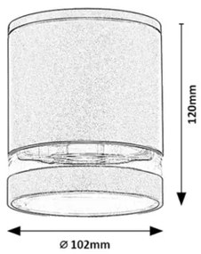Spot de exterior ZOMBOR 1xGU10/35W/230V rotund IP54 Rabalux 7817