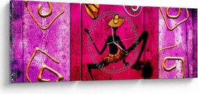 Tablou picturii istorice pe perete (cu ceas) (90x30 cm)