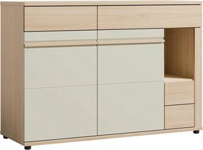 Comoda OSLO OS12, stejar riva/casmir, PAL laminat, 130x44x90 cm