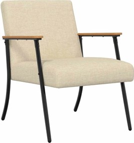 vidaXL fotoliu Crem 59 x 75 x 78 cm țesătură