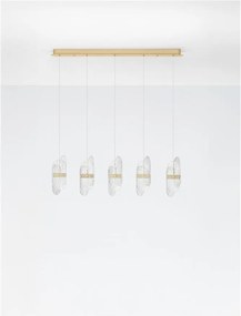 Lustra LED suspendata liniara design decorativ LUCIEN 2700K