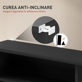HOMCOM Dulap pentru CD-uri cu 6 Rafturi Reglabile pentru 360 CD-uri/185 DVD-uri Negru | Aosom Romania
