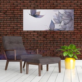 Tablou - Fluturi desenați (120x50 cm)