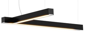 Lampă suspendată LED40 în forma de L, mai multe variante - TUNTO Model: stejar, negru pătat