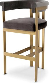 Scaun de bar design LUX, Bar Stool Clubhouse gri