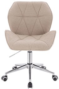 HR212K Scaun Latte Boucle cu Bază Cromata