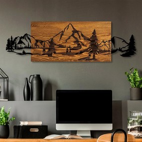 Accesoriu decorativ de perete din lemn Mountain Range