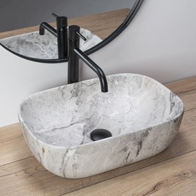 Lavoar Livia Stone ceramica sanitara Marmura – 46,5 cm