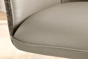 Set 2 scaune Pivotante, Piele Naturala LE GRAND taupe