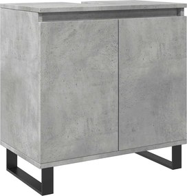 vidaXL Dulap de baie, gri beton, 58x33x60 cm, lemn prelucrat