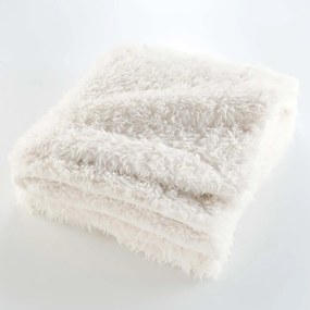 Pătură crem din blană artificială 220x240 cm Mouton – douceur d'intérieur