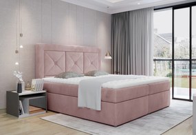 Expedo Pat tapițat boxspring FATYMA, 160x200, monolith 63