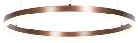 Lampă suspendată bronz închis 60 cm inclusiv LED cu dimmer în 3 trepte - Anello