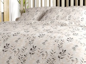 Lenjerie de pat din polibumbac SALVIA gri-maroniu Dimensiune lenjerie de pat: 70 x 90 cm | 140 x 200 cm