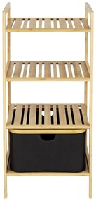 Etajeră de baie neagră/ natural din bambus 44x93,5 cm Ecori – Wenko