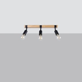 Spot Sollux SL.1297 ZUCA 3xE27/15W/230V negru