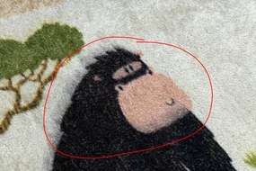 BAMBINO 1165 covor lavabil Grădină zoologică pentru copii anti-alunecare bej - SECUNDAR-COTATI PRODUSUL