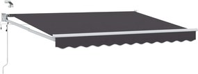 vidaXL Cort electric retractabil Antracit 2,5 x 2 m