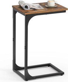 Masuta de cafea LAVENO, rustic maro/negru