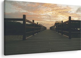 Tablou - Ponton de lemn, lac (90x60 cm)