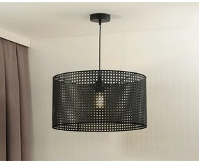 Lustră pe cablu ROLLER Duolla RATTAN 1xE27/15W/230V d. 45 cm negru
