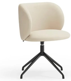 Scaun de sufragerie bej tapițat Mogi – Teulat