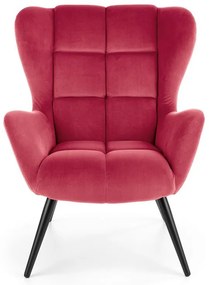 Fotoliu Tyrion velvet bordo H91 cm