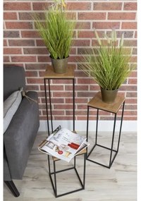 Suport flori BASICLOFT 40x24 negru/maro