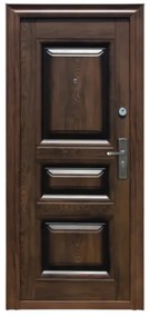 Usa metalica de exterior cu izolatie si vizor Novo Doors ND7001 , 2 yale,tabla 0,7 mm, balamale si clanta incluse, toc de 7 centimetri, pentru casa