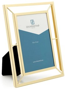 Ramă foto aurie de sine stătătoare/de suspendat din metal 10x15 cm Prisma – Zilverstad