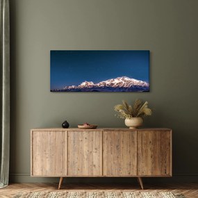 Tablou cu munți și cerul nocturn (120x50 cm)