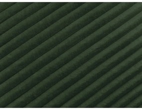 Canapea verde-închis extensibilă cu tapițerie din catifea reiată 257 cm Lucien – Bobochic Paris