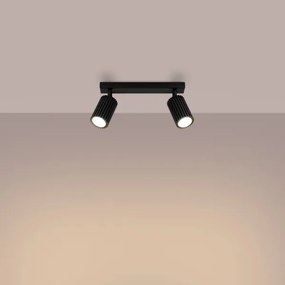 Spot Sollux SL.1580 KARBON 2xGU10/10W/230V negru