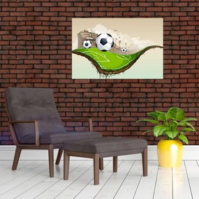 Tablou - Teren de fotbal (90x60 cm)