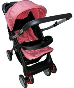 Carucior nou nascuti 2 in 1 BABY CARE™ PRO C18, Maner reversibil, Spatar reglabil in 3 trepte, Amortizoare, Frana picior,Pliabil ,ROZ