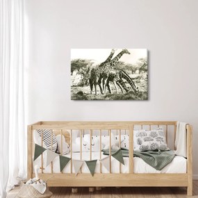 Tablou - Girafe, de epocă (90x60 cm)
