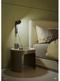 Redo 01-4643 - Aplica de perete LED SADES, 6W, 230V, CRI 90, USB, negru