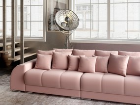 Canapea extensibilă dumonde cu 2 lăzi de depozitare si sezut confortabil din spuma high-density, Verona Royal Pink 310x100 cm