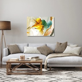 Tablou pe sticlă - Frunze (70x50 cm)