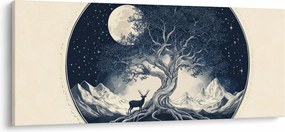 Tablou – Arbore magic cu cerb I. (120x50 cm)