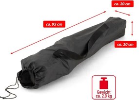Scaun de camping pliabil XL cu geantă frigorifică, negru/gri