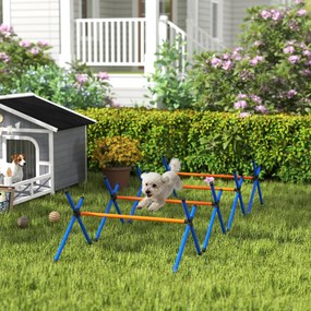 PawHut Set Agility pentru câini, echipament Agility 4 piese cu obstacole, geantă de transport, set reglabil de antrenament pentru câini mici | Aosom Romania