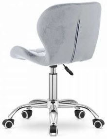 OFERTA Scaun de birou gri deschis AVOLA VELVET II. calitate