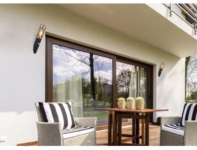 Aplică de exterior cu senzor Globo 3157BCS BOSTON 1xE27/15W/230V IP44 negru/cupru