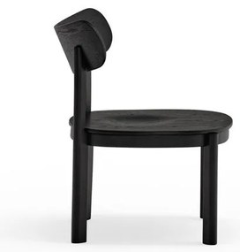 Fotoliu dining negru în decor frasin Nara - Teulat