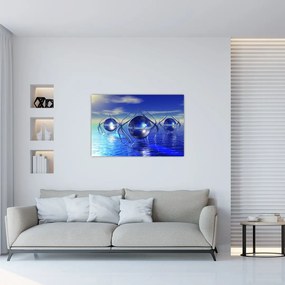 Tablou cu abstracție - apa (90x60 cm)