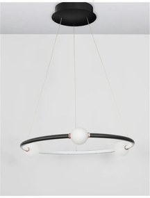 Lustra LED dimabila cu telecomanda design modern Celia negru