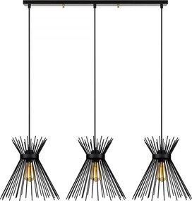 Lustra pendul cu 3 globuri negru alb homs ro180-11183