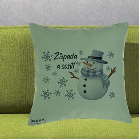 Perna Decorativa Zapada a Sosit Om de Zapada, 40x40 cm, Verde, Husa Detasabila, Perna Inclusa, BEKZ®